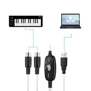 오디오 케이블 키보드-PC USB MIDI 변환기 PC-음악 키보드 코드 IN-OUT 인터페이스