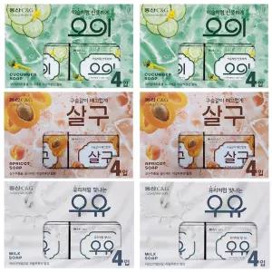 크리오 동산비누 오이90g x 8개 + 살구90g x 8개 + 우유90g x 8개