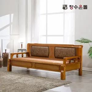 [장수온돌]장수온돌 온재 가죽형 황토볼확장형 스프링보료 황토온열 카우치 건강소파