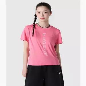 르꼬끄 QQ222ORS43_PIK0 여성 슬럽 레귤러핏 반팔 티셔츠 - 핑크 43 4983785