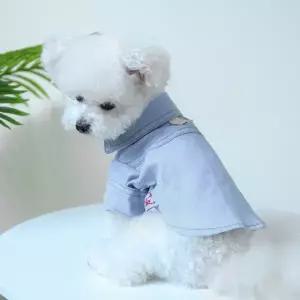 인기 가벼운 데일리 강아지옷 롤업 하네스 청셔츠 자켓