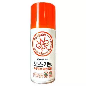 신신제약 모스키토 아웃도어 에어로솔 100ml 레몬향 모기 기피제 바다 캠핑 낚시 등산 진드기