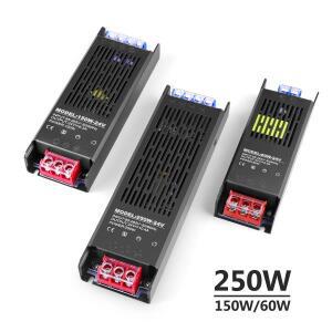 LED 스트립 라이트 트랜스포머 AC110V-220V에서 DC12V 24V로 변환 어댑터 실제 완전 출력 60W