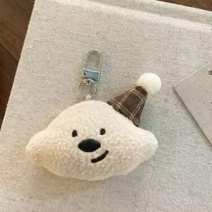 [하프클럽/]귀여운 꼬깔 강아지 인형 가방 장식용 포인트 열쇠고리 백참