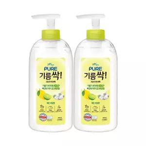퓨어 기름싹 주방세제 레몬라임향 700ml, 2개