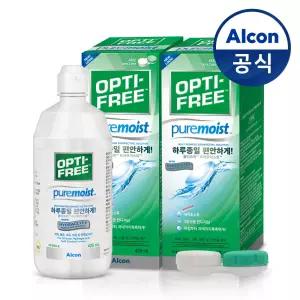 옵티프리 렌즈세척액 퓨어모이스트 420ml 2개+렌즈케이스