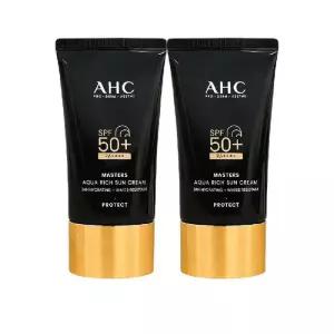 AHC 대용량 마스터즈 아쿠아 리치 선크림 60ml 2개