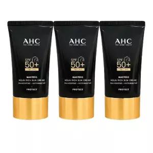 AHC 대용량 마스터즈 아쿠아 리치 선크림 60ml 3개