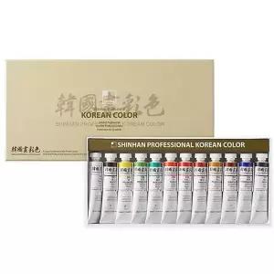 물감 20ml 12색 수채화 물감 세트 예술용품 화가도구 색소 수채물감