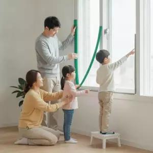 강화도어 유리문용 손보호대 고무만 길이+색상 선택