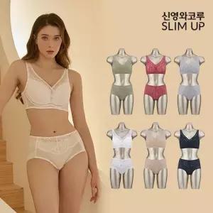 [신영와코루] 슬림업 리얼실크 브라팬티 12종_C53