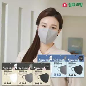 국내생산 쉼표리빙 새부리형 KF94 / 80 KF-AD 마스크 100매 미세먼지 대형 소형