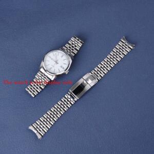호환용 CASIO MTP1302용 굴 배포 걸쇠 스테인레스 스틸 시계 밴드가 포함된 Rolamy 20mm Jubilee Hollow En