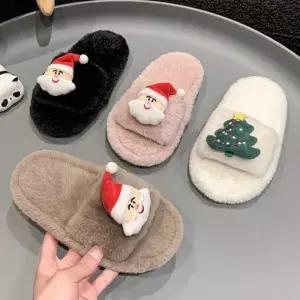리틀잼스 아동 층간소음 털 슬리퍼 크리스마스 산타 여아 남아 신발 kd785