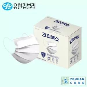 유한킴벌리 크리넥스 KFAD 비말차단 덴탈마스크 안심케어 마스크 대형 화이트 1박스일회용