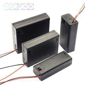 AA 배터리 박스 홀더 보관 케이스(스위치 포함) 케이블 1/2/3/4 슬롯 1.5V/3V/4.5V/6V