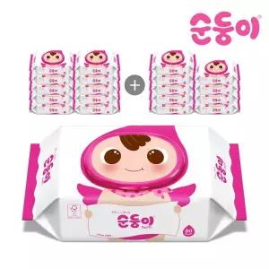순둥이 S-BC/베이직 물티슈 캡형 80매 20팩