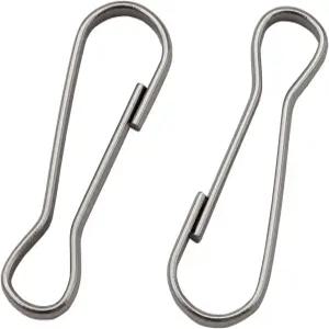 LYECUN 12Pcs 깃대 클립 스냅 훅 액세서리용 스테인리스 스틸 스프링 후크 304개 매달린 새 모이통