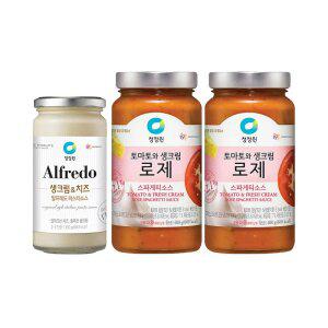 청정원 파스타소스, 로제, 600g, 2개 + 알프레도, 350g, 1개