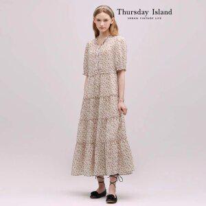 [Thursday Island] 프릴단 롱 쉬폰원피스(T244MOP243W)