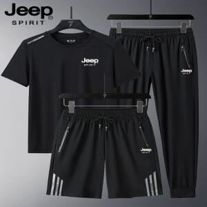 JEEP 여름 트레이닝복세트 운동복 속건성 캐주얼 트레이닝팬츠