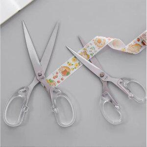 클리어 투명 손잡이 사무용 문구 가위 16cm 19cm 미술 종이 가위 준비물 학습