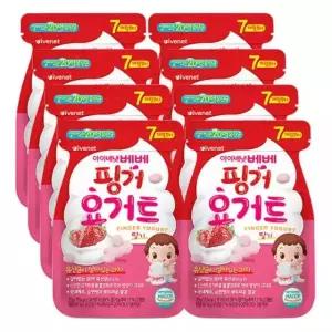 아이배냇 베베 핑거요거트 간식 동결건조 딸기 8팩 GST
