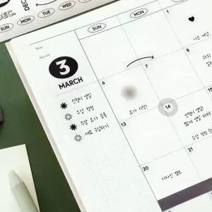 아이코닉 다이어리 날짜 스티커 다꾸 요일 인스 숫자 MNS
