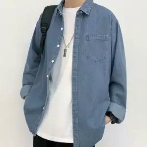 여성 데님 셔츠 루즈핏 청남방 캐주얼 상의 2색