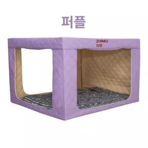 난방텐트 퍼플 그린 침대 디자인 방풍 우풍 침대텐트 텐트