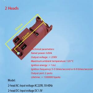 AC 220V DC 1.5V 가스 스토브 펄스 안전 효율적인 점화기 4단자 4개 연결구 유럽식 오븐