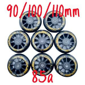 스피드 휠 인라인 스케이트 롤러 90mm 100mm 85A 화이트