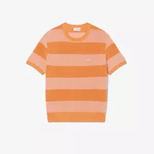 라코스테 남성 볼드 스트라이프 반팔 크루넥 풀오버 LB867141