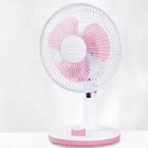 원형 날개 책상 선풍기 유선타입 실내 냉방 가정용 사무실용 화이트 핑크 컬러