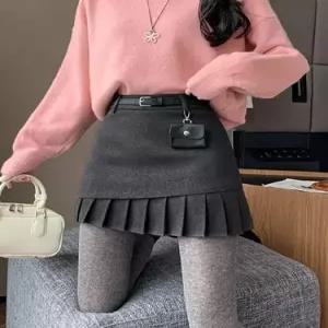 치마 여성용 모직 빈티지 고급세련핏 정장 플리츠 랩 슬림핏 인기1