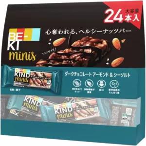 벌크 팩 비 친절한 다크 초콜릿 아몬드 씨 소금 미니 바 24피스 견과류 선물 대량 구매 1봉지
