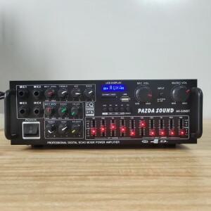 고출력 가정용 파워 앰프 12V/220V 블루투스 EQ 이퀄라이저 차량용/용/노래방 겸용 파워 앰프 2026