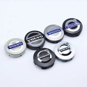 4개 알루미늄 합금 자동차 허브 캡 휠 림 센터 커버 (볼보 XC60 S60 V40 V50 V60 S80 S40 C30 AWD C70 S40