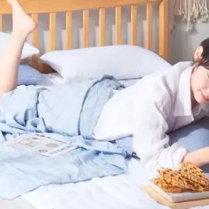 Q) 홑이불 블루(D 냉장고 침구 여름 인견필 시원한 WFOGM9A