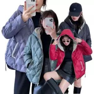 여성코트 오리털 후드 여성 패딩 점퍼 겨울 방한 자켓