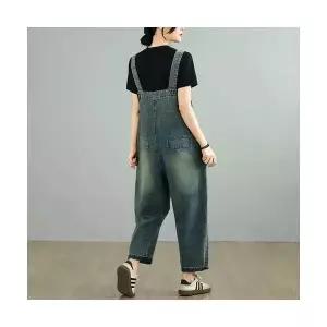 여성 점프슈트 봄가을 하이웨스트 슬림핏 데님 멜빵바지 DUCHI1