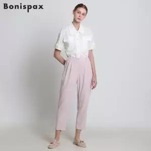[보니스팍스(Bonispax)] 턱 세미배기 팬츠 (택가격: 119000원)