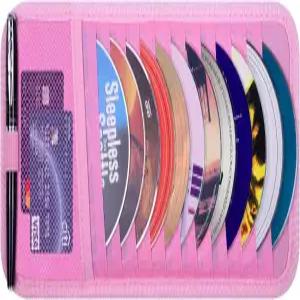 자동차 CD 케이스 홀더 12개의 DVD 보관 슬리브 1개의 메쉬 포켓 펜 및 탄성 스트랩이 있는 위즈덤프로