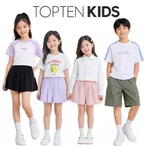 탑텐키즈 여아/남아 여름 팬츠 스커트 크롭셔츠 4종 택1