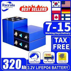 8000 사이클 등급 A 320ah 리튬인산철(LiFePO4) 배터리 3.2v 충전식 리튬인산철 셀 골프 카트 DIY 12v 24v