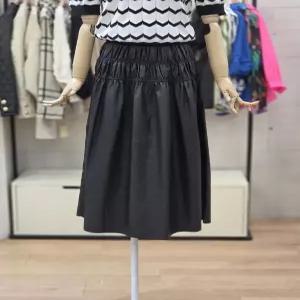 세이브존07 가죽 셔링 롱 스커트 A25SK5304 (49380481)