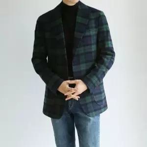 뉴메이드 브리치 / 봄 가을 체크 모직 블레이저 자켓 정장 마이 체크1238893
