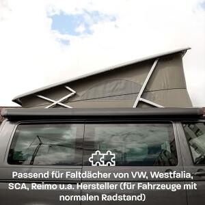 VW T6 T6.1 T5 멀티밴 비치 캘리포니아 슬리핑 루프용 경사지붕 하이텐트 접이식 지지대 (다기능)