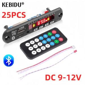 25PCS 자동차 MP3 WMA 디코더 보드 9V 12V 오디오 MP3 플레이어 USB TF FM 라디오 통화 모듈 무선 블루투스