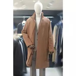 [갤러리아] 지이크 FW 베이지 캐시미어 혼용 세미오버핏 하이넥 코트 GG-PFH7066